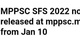 MPPSC SFS 2022 NOTIFICATION RELEASED, HOW TO APPLY  EXAM,ADMIT CARD RELEASED DATE, ELIGIBILITY