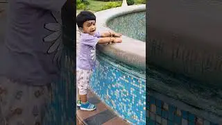 cutie pie harini baby 😍 cute expression by seeing water fountain ❤️#waterfountain #cutexpression