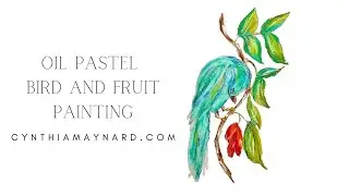 Tropical Bird Oil Pastel Painting