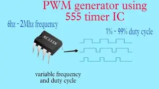 NE555 PWM CIRCUIT | ADJUSTABLE FREQUENCY & DUTY CYCLE | 6HZ - 2MHZ RANGE || #electronic #diy #viral