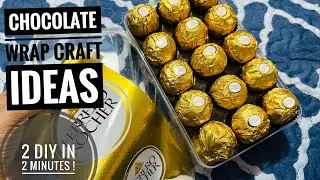 Don&rsquo;t throw that chocolate wrapper-Aesthetic 2 DIY ideas | Chocolate cover craft |Best out of Waste
