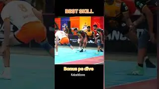 Best skill - dive on bonus #kabaddi #kabaddizone