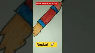 Easy Rocket Drawing For Kids 🚀| Step by step drawing #shorts #rocket #art #easydrawing #satisfying