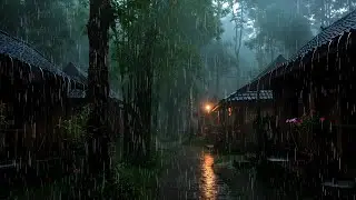 Tranquil Rain Sounds in a Chilly Foggy Mountain Hamlet 🌙 Cozy Storm Vibes for Restful Sleep