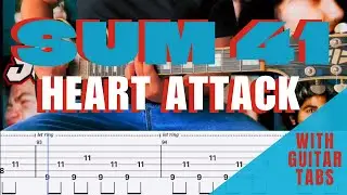 Sum 41- Heart Attack Cover (Guitar Tabs On Screen)