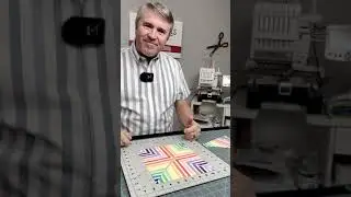 Make a beautiful quilt block from only 1 yard of striped fabric!