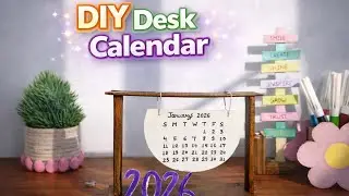 DIY Desk Calendar 2026💜||Easy Paper Craft|Handmade Table Calendar at Home|#diy#viralvideo#calendar 