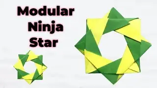 How to make a modular Ninja Star Shuriken || Easy Ninja Star Shuriken Made Simple #explore #craft