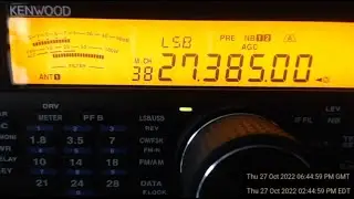 CB Channel 38 LSB 27.385 MHz - Charleston, South Carolina U.S.A. 10/27/2022