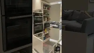 Large White Gloss J handled Kitchen inc Large Matching Island & TV Unit