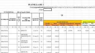 Planilla de Sueldos y Salarios Bolivia (Vídeo 2)-FORMULAS