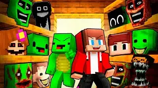 JJ and Mikey Shapeshifted into SCARY DWELLERS - Maizen Minecraft Animation ?!
