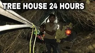 24 hours challenge night camping in tree house | camping in India | camping videos //