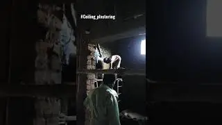 ceiling plastering work based same thread level #constuction #fromtoday #civil_engineer #passion