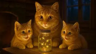 Kittens were Amazed by Fireflies, Mama Cat Catches them & puts in a Jar, Heartwarming Stories #cat