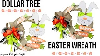 Dollar Tree EASTER Wreath DIY Plus BOW Tutorial SPRING Home Decor Budget Friendly Crafts High End 🐇