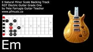 Guitar Backing Track E Natural Minor Scale - Grade One