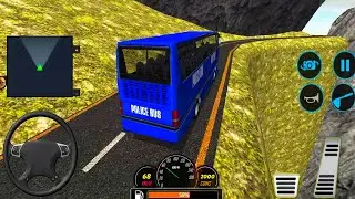 Us Police Bus Mountain Driving Simulator #1 | Police Bus Driving Game 3D| Android IOS Gameplay