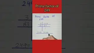 prime factor of 249 #viral #youtube #youtubeshorts