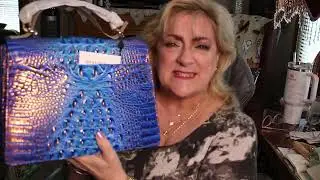 NEW AZURE BLUE BRAHMINS BAG & COSMETIC POUCH, AND M GEMI SHOES PART 1