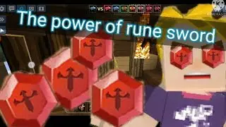 The power of rune sword (Blockman go) esey to kill enemy