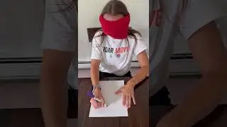 BLINDFOLDED Drawing Challenge... #shorts
