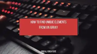 How to find unique elements in array | Javascript | hindi