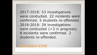 CMS Trends In Discipline Annual Report 2018-2019