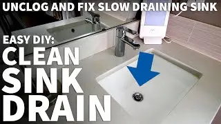 Clean Sink Drain - How to Remove and Clean Sink Stopper to Unclog and Fix Slow Sink Drain