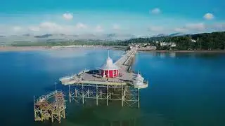 Garth Pier of Bango in Wales [Drone Flying 4K Video]