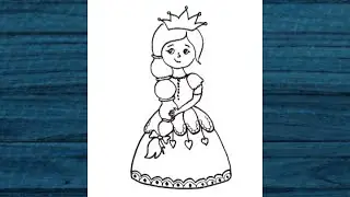 how to draw Barbie princess cute and beautiful | drawing of Barbie girl easy  | doll drawing easy