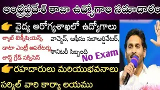 AP వైద్య ఆరోగ్యశాఖ NHM, UPHC & R & B Department jobs | AP Urban Primary health center jobs |AndhraTV