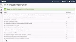 How to Update Contact Information in cPanel