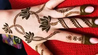 Lotus Mehndi design Easy & Simple| Party Mehndi Design Back Hand| Beautiful Back Hand Mehndi Design
