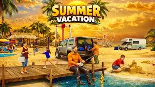 Best Beach  summer Vacation With Family 🏖️❤️| family  simulator | full video |