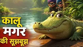 कालू मगरमच्छ की सूझबूझ। हिंदी कहानी। motivational story. 