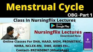 Menstrual Cycle -OBG Class Part-1 in Nursingflix Lectures App(Available on Play store)