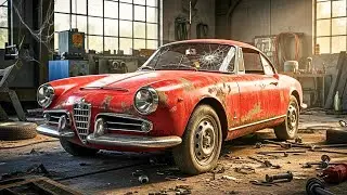 ASMR Car Restoration 1957 Alfa Romeo Giulietta Spider Full Restoration From Rust to Showroom Classic