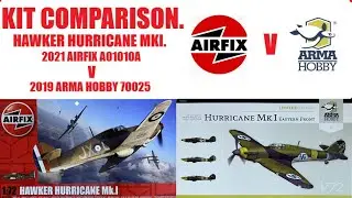 KIT COMPARISON; 1/72 HAWKER HURRICANES; AIRFIX A01010A V ARMA HOBBY 70025.