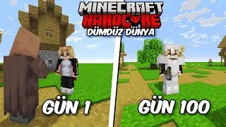 Minecraft'ın Düz Dünyasında 100 Gün Hayatta Kalmak !