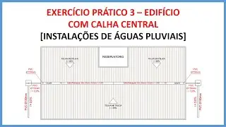 Exercício Prático 3 - Edifício com calha central [Instalações de Águas Pluviais]