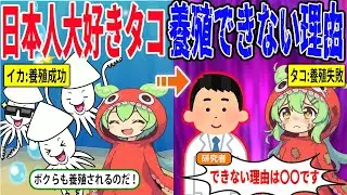 日本人大好きタコ養殖できない理由とは？【ずんだもん＆ゆっくり解説】