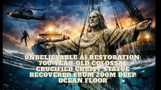 Unbelievable AI Restoration 700 Year Old Colossal Crucified Christ Statue Recovered from 200m Deep O