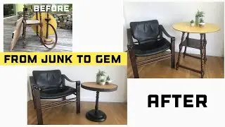 DIY Side Table: From Junk to Gem, Makeover, Before and After