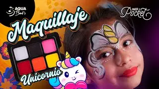 Pintacaritas Unicornio 🦄⎪Pocket Colores Primavera 🌸⎪Maquillaje de agua 🖌