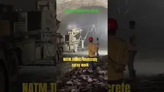 Shotcrete in Tunnel Rock Support Method #youtubeshorts #construction  #tunnel  #nh66work