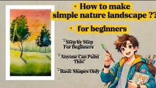 How to make Easy Watercolor Painting ?? | Simple Nature Landscape 
