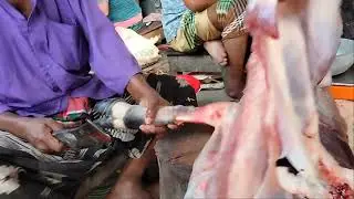 Beef Meat Cutting Competition || Fast cutting butcher good selling