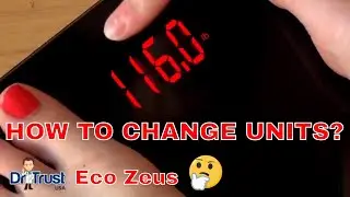 Весы Dr Trust USA Eco Zeus &mdash; как изменить единицы измерения: кг/фунты/стоуны