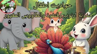 #حواديت اطفال #قصص اطفال قبل النوم #حدوتة ارنوب وقنفوذ والطاووس المغرور 